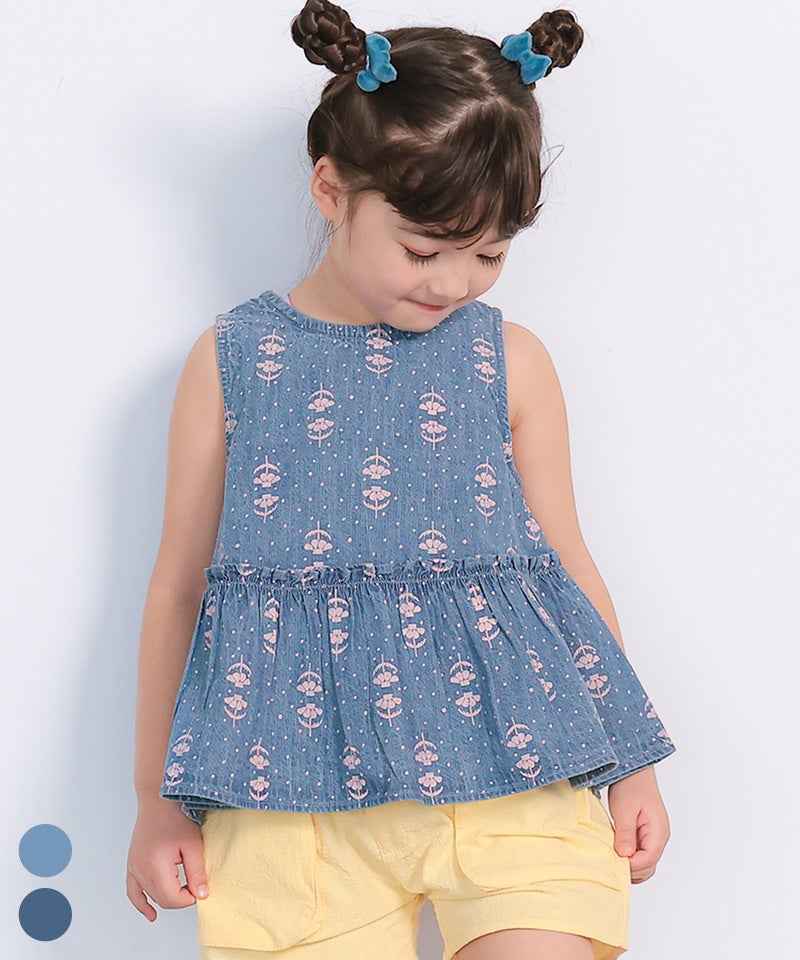 デニムフリルキャミソール ｜ トップス ｜ 子供服のセレクトショップ