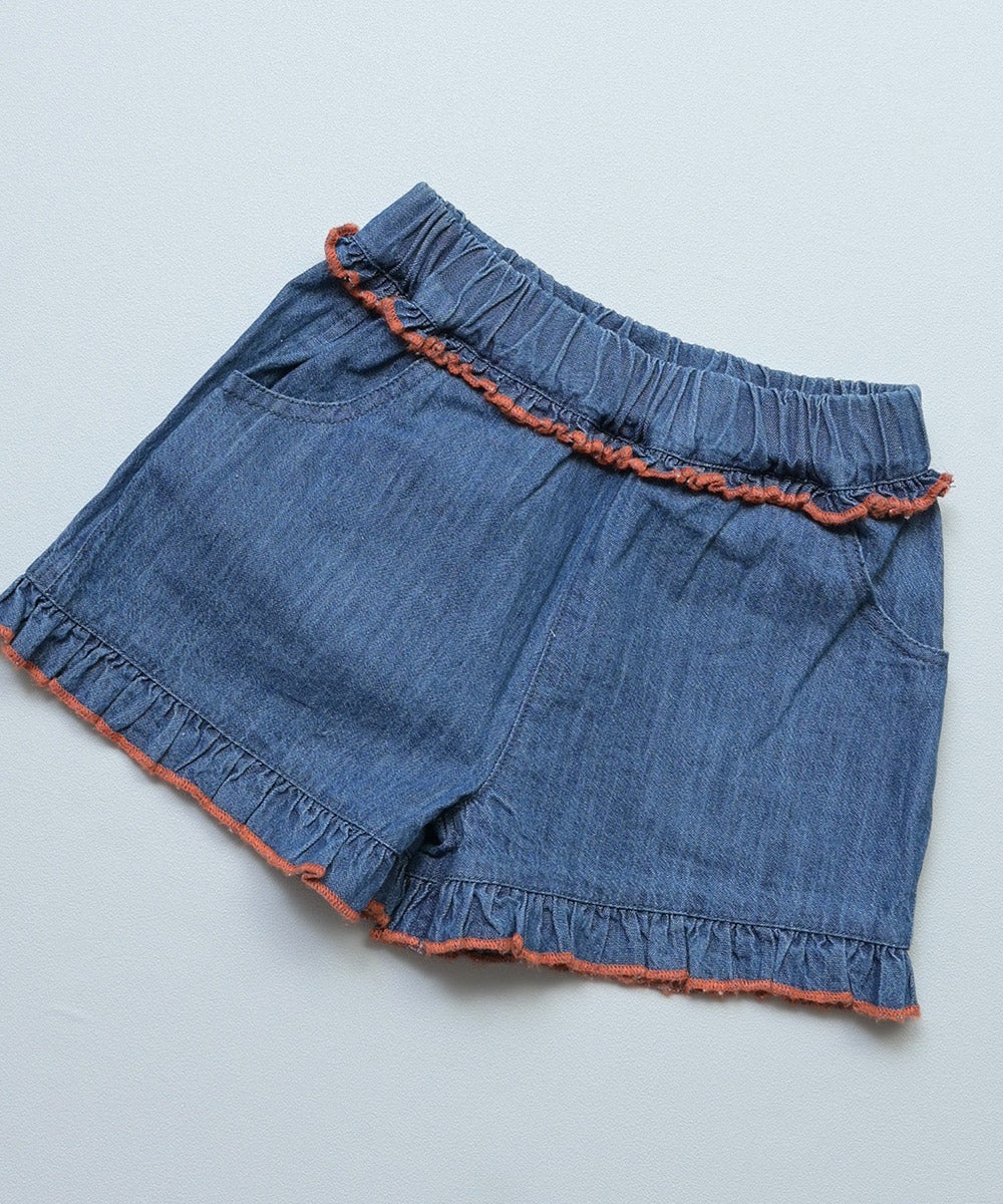 デニムフリルショートパンツ ｜ ボトムス ｜ 子供服のセレクトショップ
