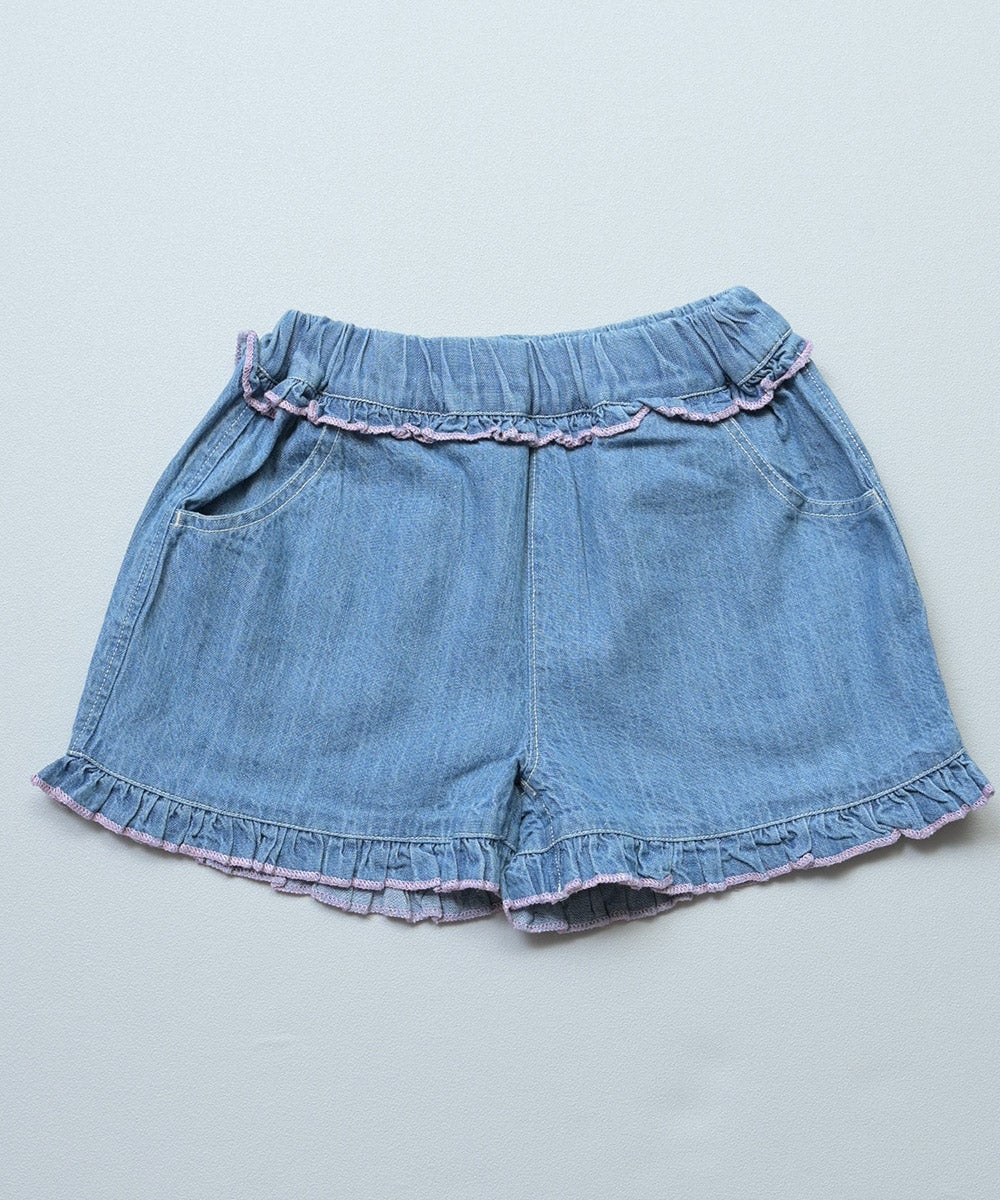 デニムフリルショートパンツ ｜ ボトムス ｜ 子供服のセレクトショップ