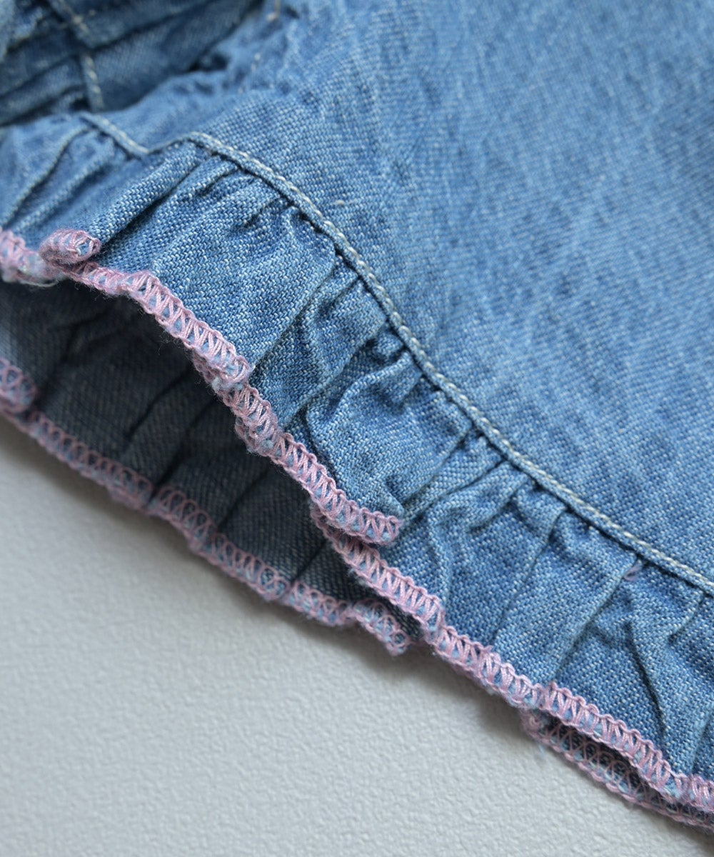 デニムフリルショートパンツ ｜ ボトムス ｜ 子供服のセレクトショップ