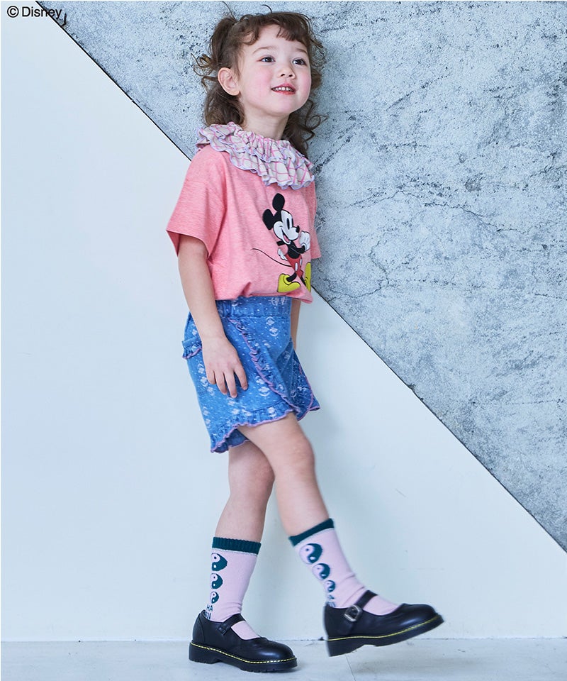 ゲームシャツ、キュロットパンツ デニムフリルキュロットパンツ ｜ ボトムス ｜ 子供服のセレクト