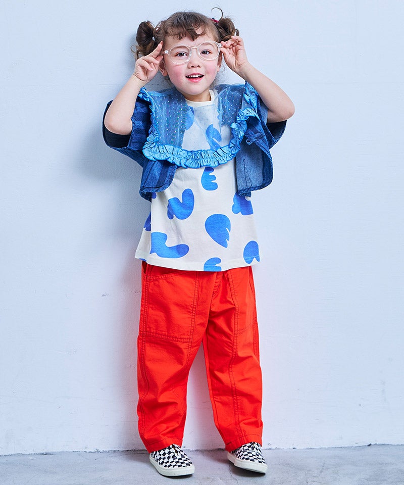 チュールカラーノースリーブカットソー ｜ トップス ｜ 子供服の