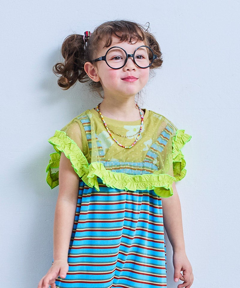 チュールカラーノースリーブカットソー ｜ トップス ｜ 子供服の