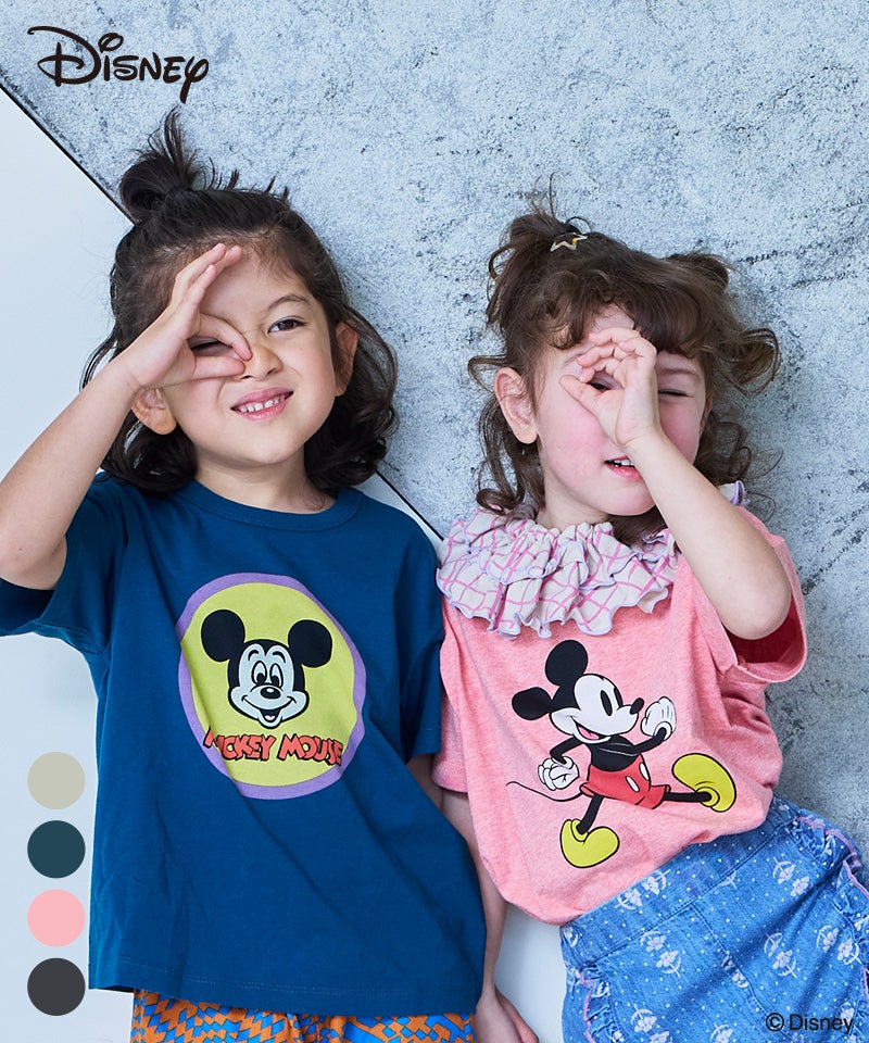 別注】【親子お揃い】ミッキーマウス プリントTシャツ ｜ トップス