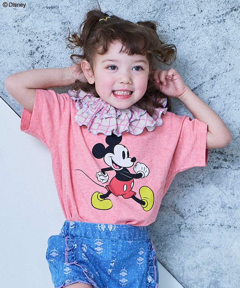 別注】【親子お揃い】ミッキーマウス プリントTシャツ ｜ トップス