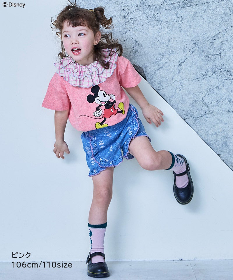 別注】【親子お揃い】ミッキーマウス プリントTシャツ ｜ トップス