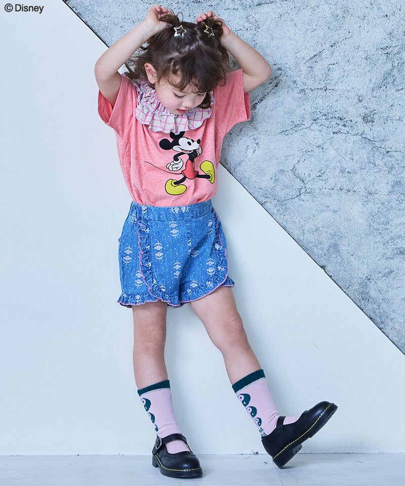 別注】【親子お揃い】ミッキーマウス プリントTシャツ ｜ トップス