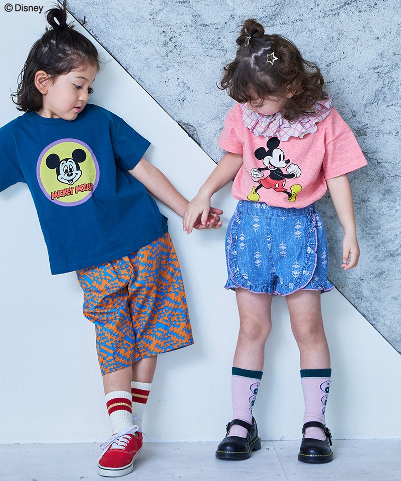 別注】【親子お揃い】ミッキーマウス プリントTシャツ ｜ トップス
