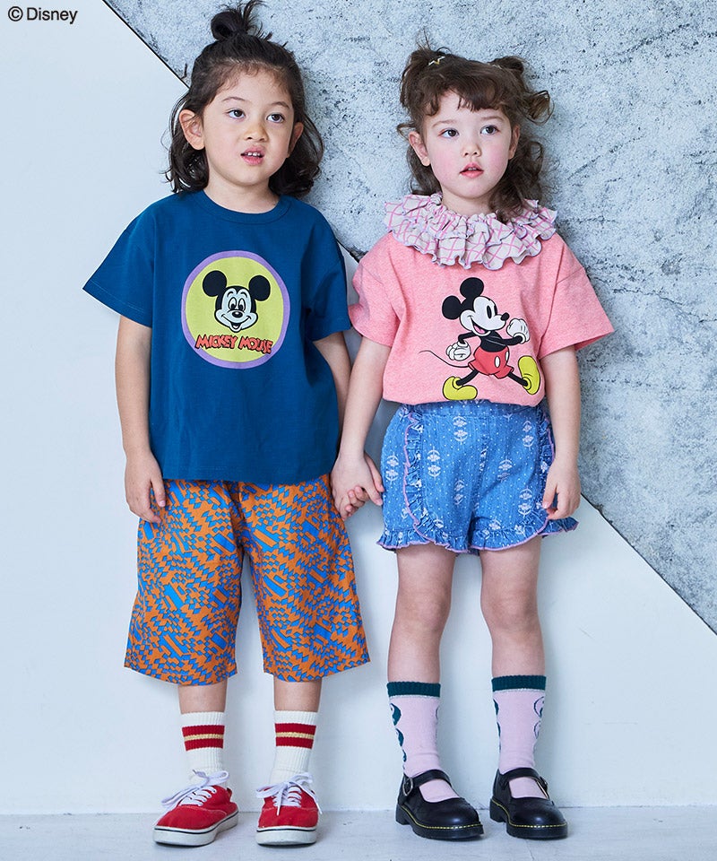 別注】【親子お揃い】ミッキーマウス プリントTシャツ ｜ トップス
