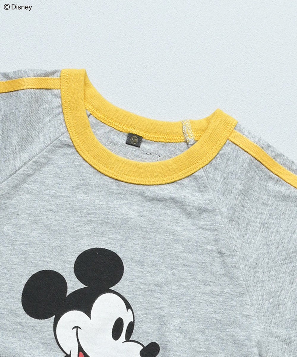 別注】【親子お揃い】ミッキーマウス ラグランラインTシャツ