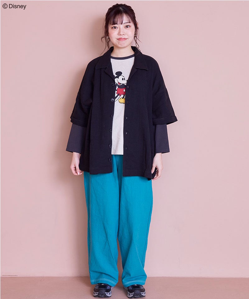 and per se カラフルシャツ 70 親子お揃い】Wガーゼオープンカラーワイドシャツ / 大人サイズ