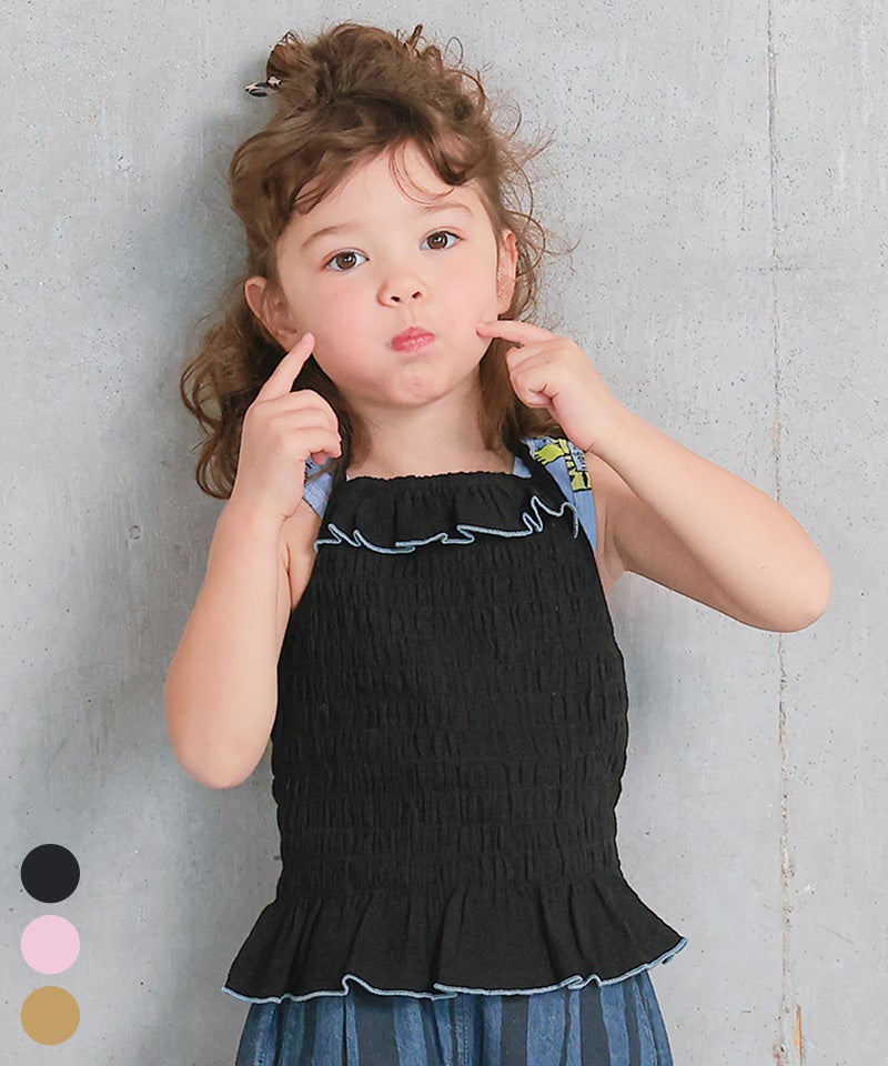 Wガーゼシャーリングホルターネックトップス ｜ トップス ｜ 子供服の