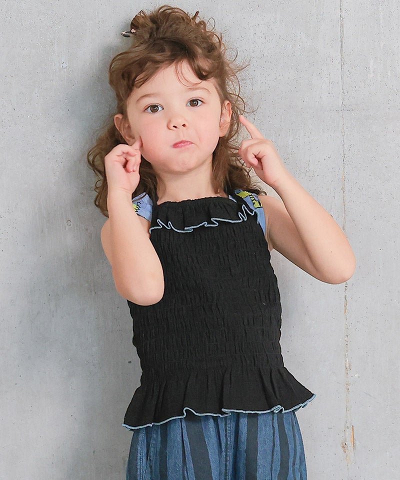 Wガーゼシャーリングホルターネックトップス ｜ トップス ｜ 子供服の