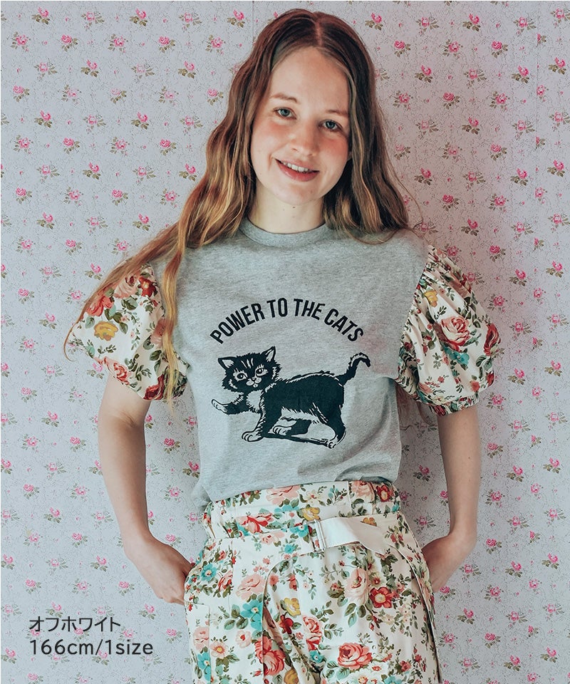 FOXEY パフスリーブ ボーダートップス tシャツ パフスリーブクロップド丈ボーダートップス レディース