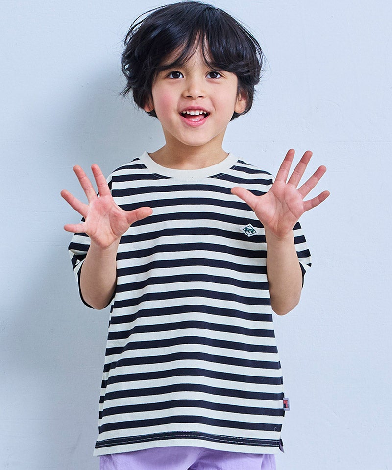COTTON from U.S.A】マイニチワッペンボーダーTシャツ ｜ トップス