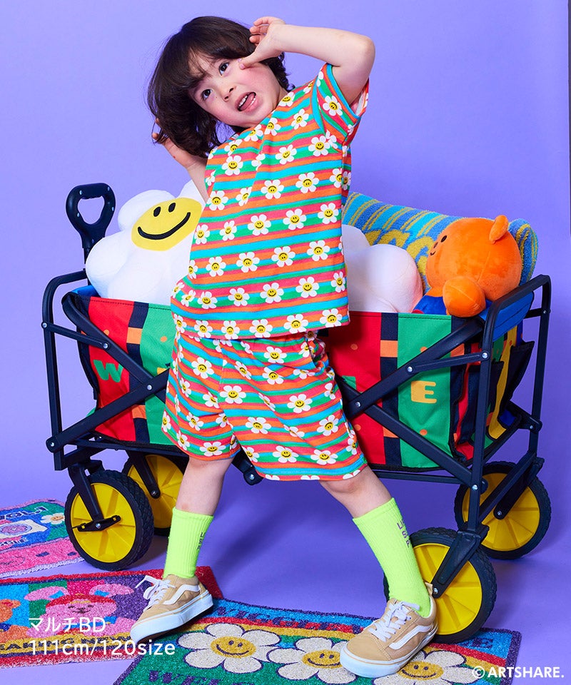 こども服 mikke* 別注】wiggle wiggle ワッフル総柄半袖T ｜ トップス ｜ 子供服の