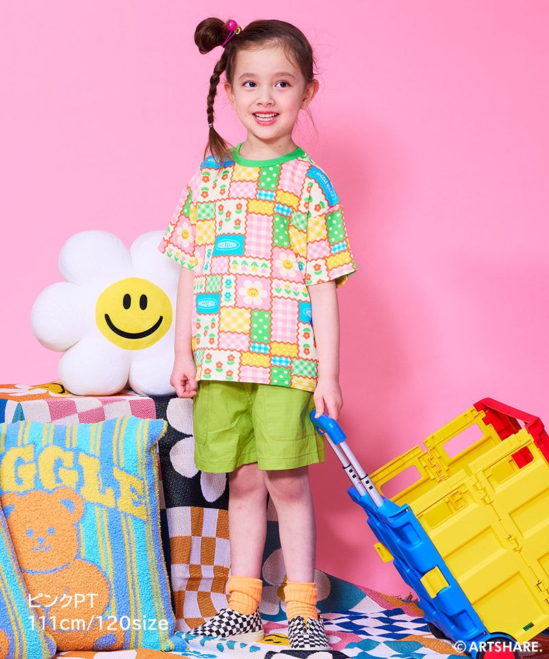 別注】wiggle wiggle ワッフル総柄半袖T ｜ トップス ｜ 子供服の