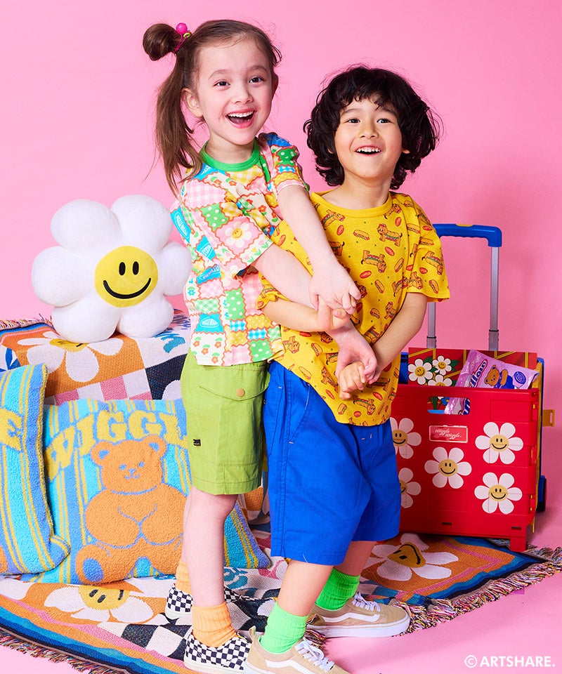 別注】wiggle wiggle ワッフル総柄半袖T ｜ トップス ｜ 子供服の