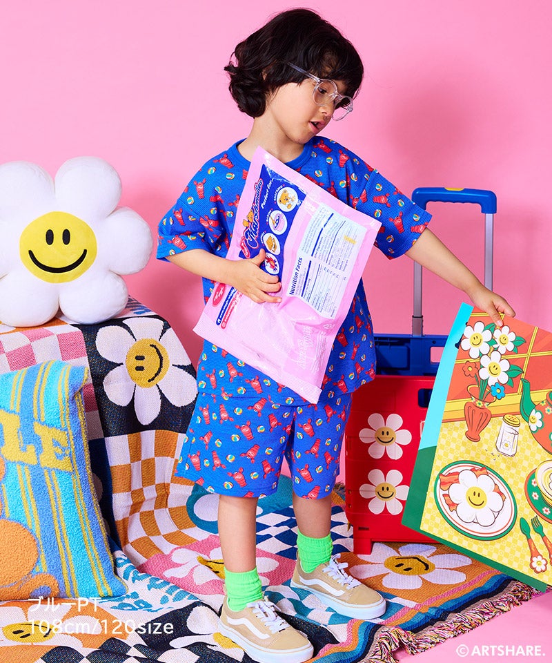 別注】wiggle wiggle ワッフル総柄半袖T ｜ トップス ｜ 子供服の