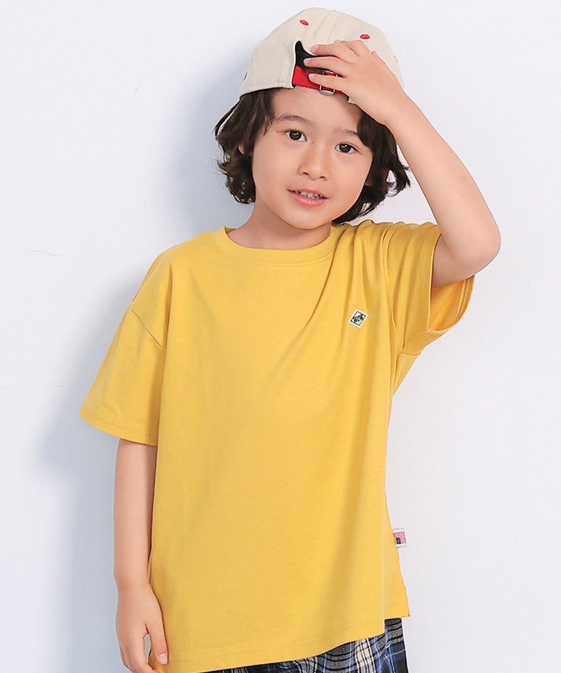 COTTON from U.S.A】マイニチワッペン無地Tee ｜ トップス ｜ 子供服の
