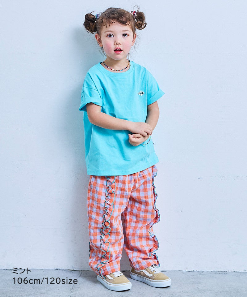 COTTON from U.S.A】マイニチワッペン無地Tシャツ ｜ トップス ｜ 子供