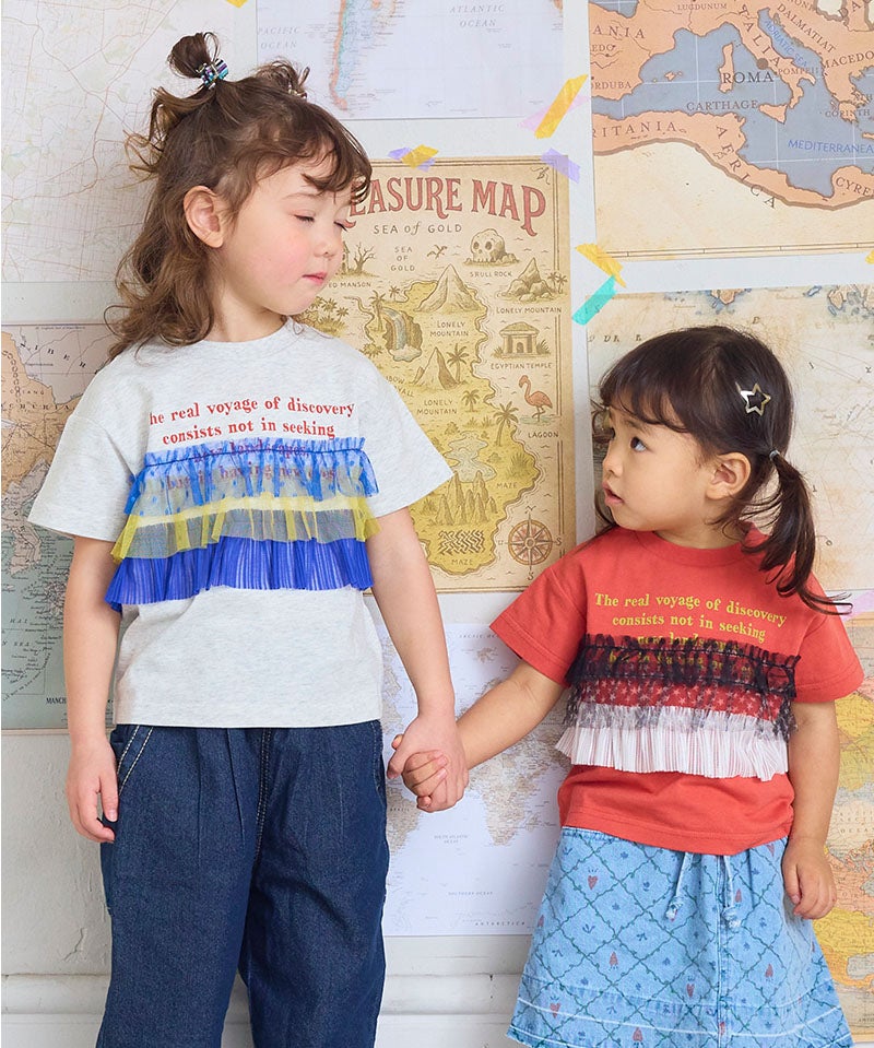 ドットチュール半袖Tee ｜ トップス ｜ 子供服のセレクトショップ