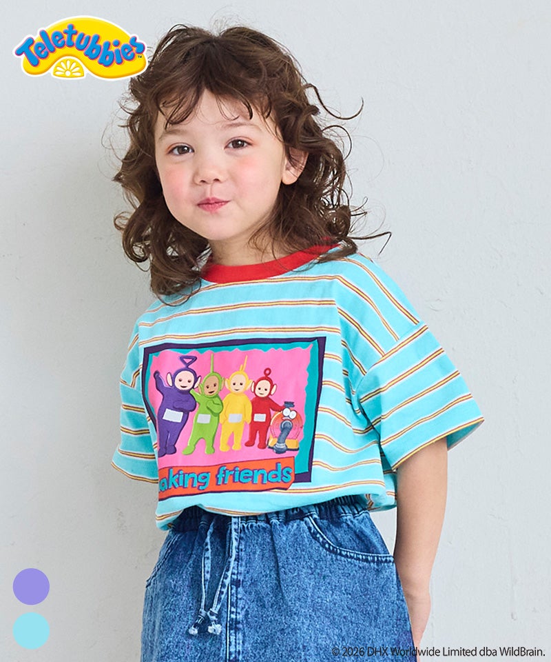 別注】【親子お揃い】Teletubbies マルチボーダーTシャツ ｜ トップス