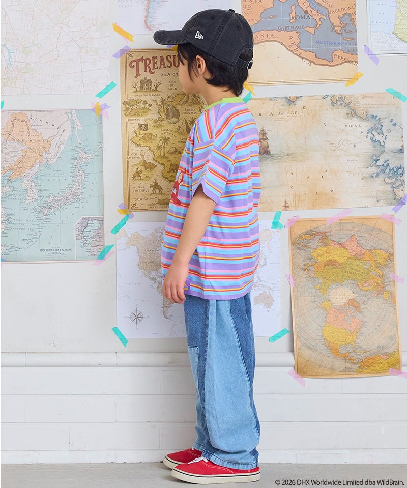 別注】【親子お揃い】Teletubbies マルチボーダーTシャツ ｜ トップス