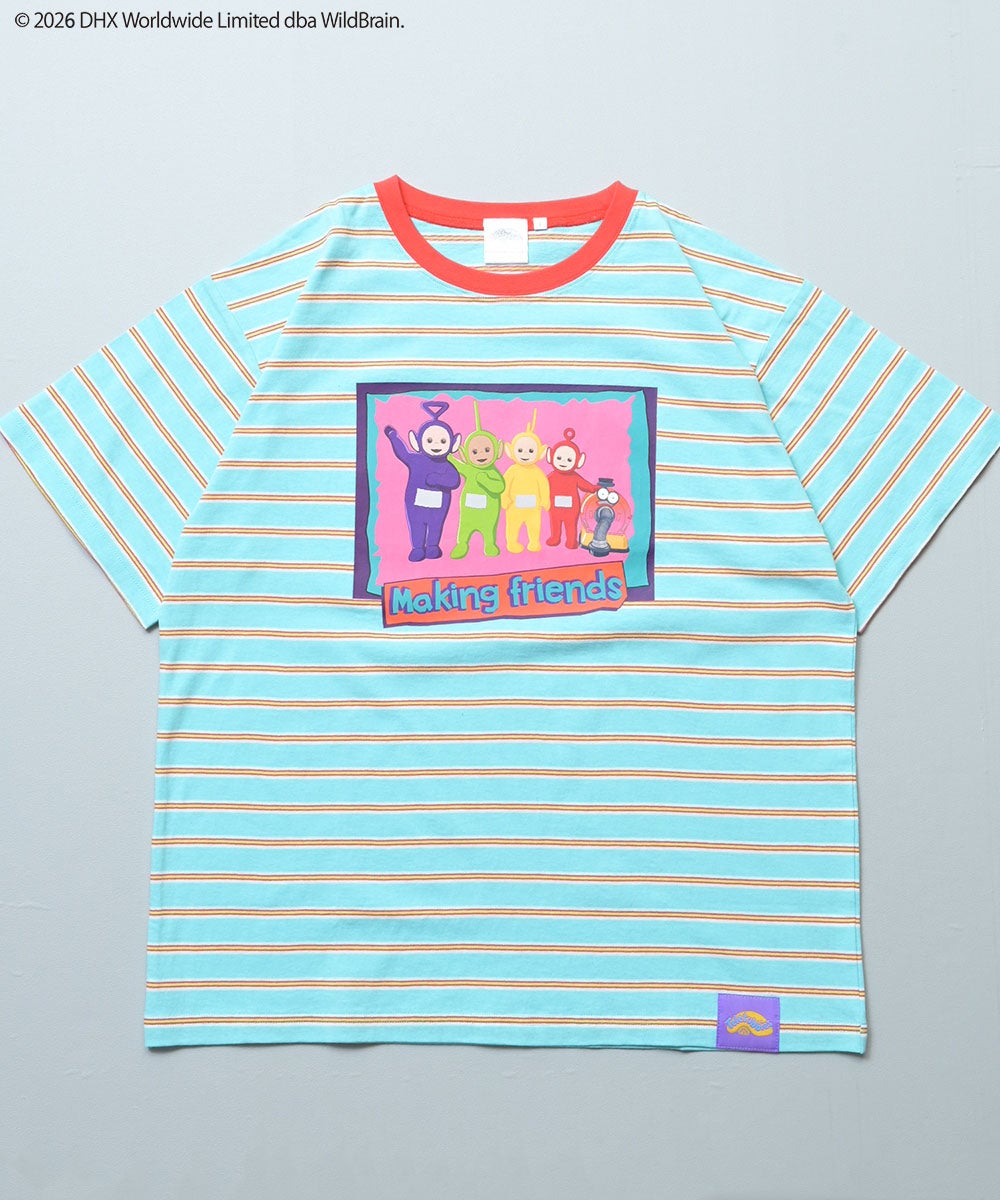 別注】【親子お揃い】Teletubbies マルチボーダーTシャツ / 大人サイズ