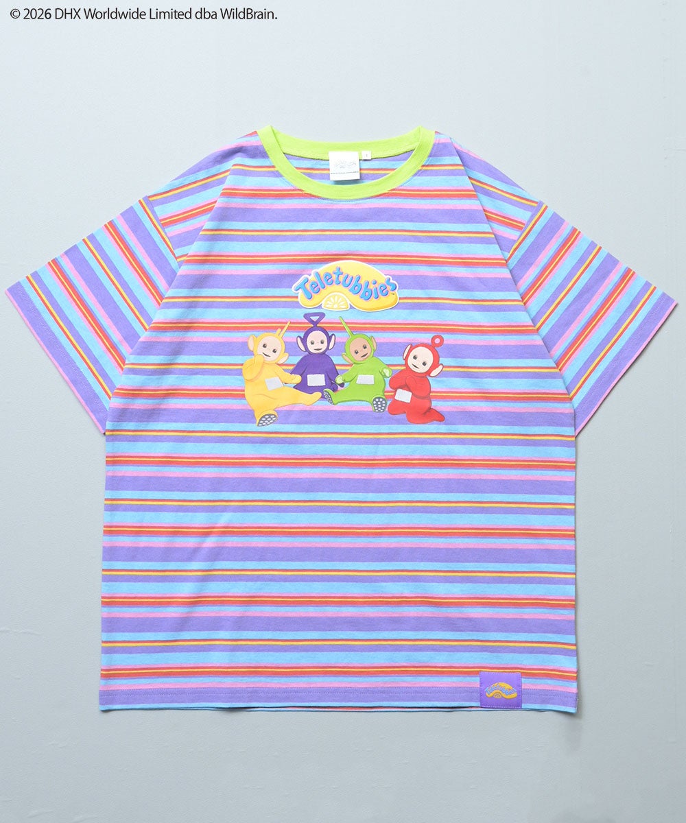 別注】【親子お揃い】Teletubbies マルチボーダーTシャツ / 大人サイズ