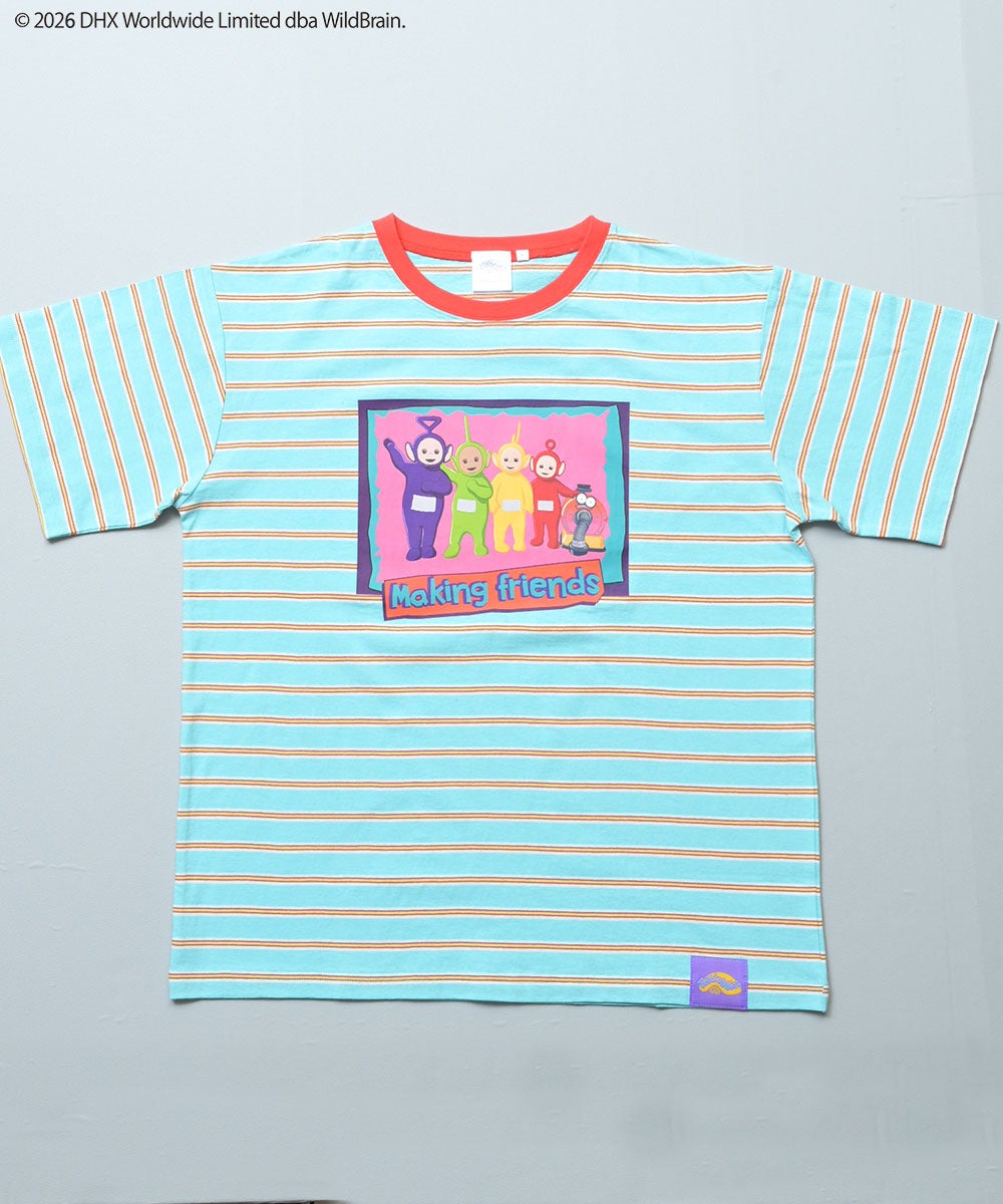 別注】【親子お揃い】Teletubbies マルチボーダーTシャツ / 大人サイズ