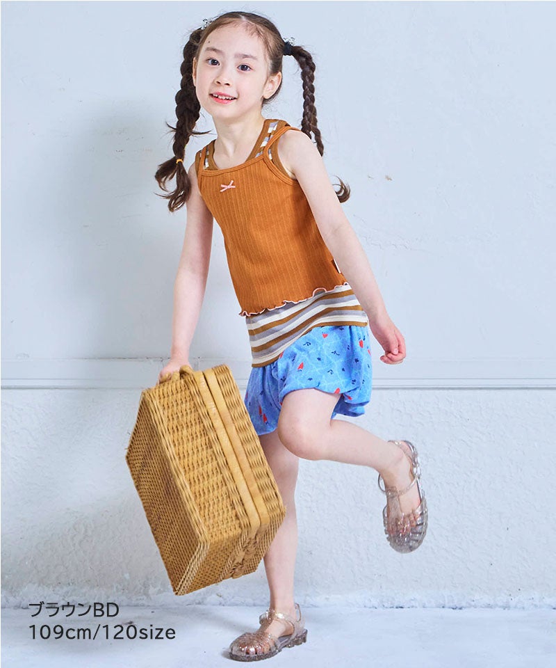 親子お揃い】先染めボーダータンクトップ ｜ トップス ｜ 子供服の