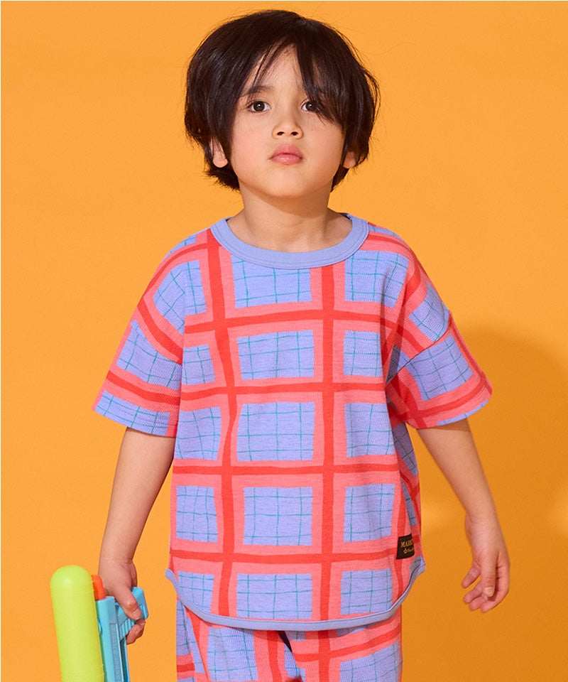 吸水速乾】サーマルメッシュ総柄Tシャツ ｜ トップス ｜ 子供服の