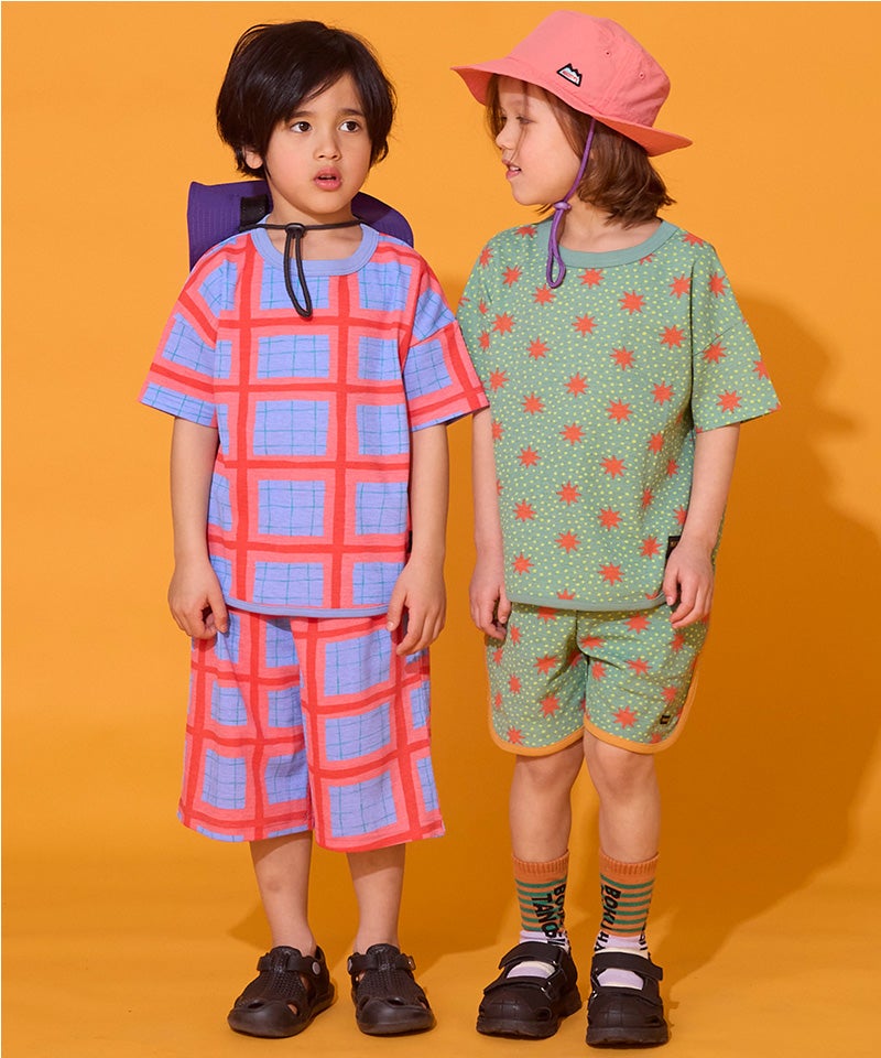 吸水速乾】サーマルメッシュ総柄Tシャツ ｜ トップス ｜ 子供服の
