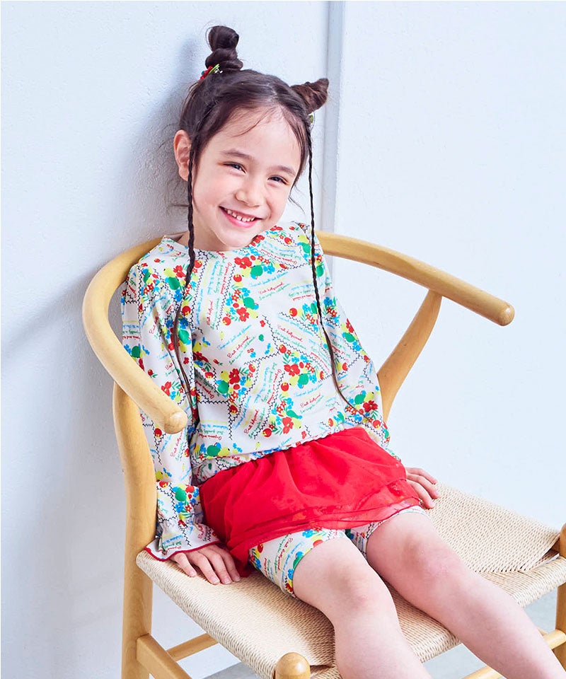 水着】パフスリーブラッシュガード ｜ 水着・プールグッズ ｜ 子供服の