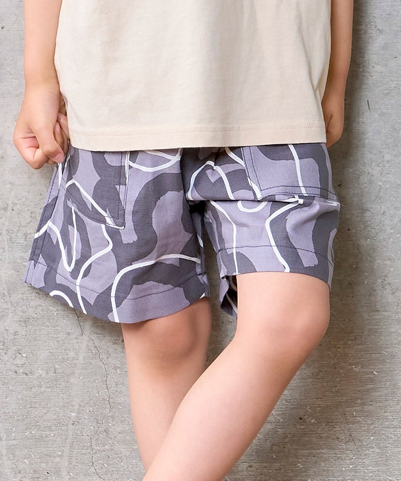 接触冷感】総柄ベイカーショートパンツ ｜ ボトムス ｜ 子供服の