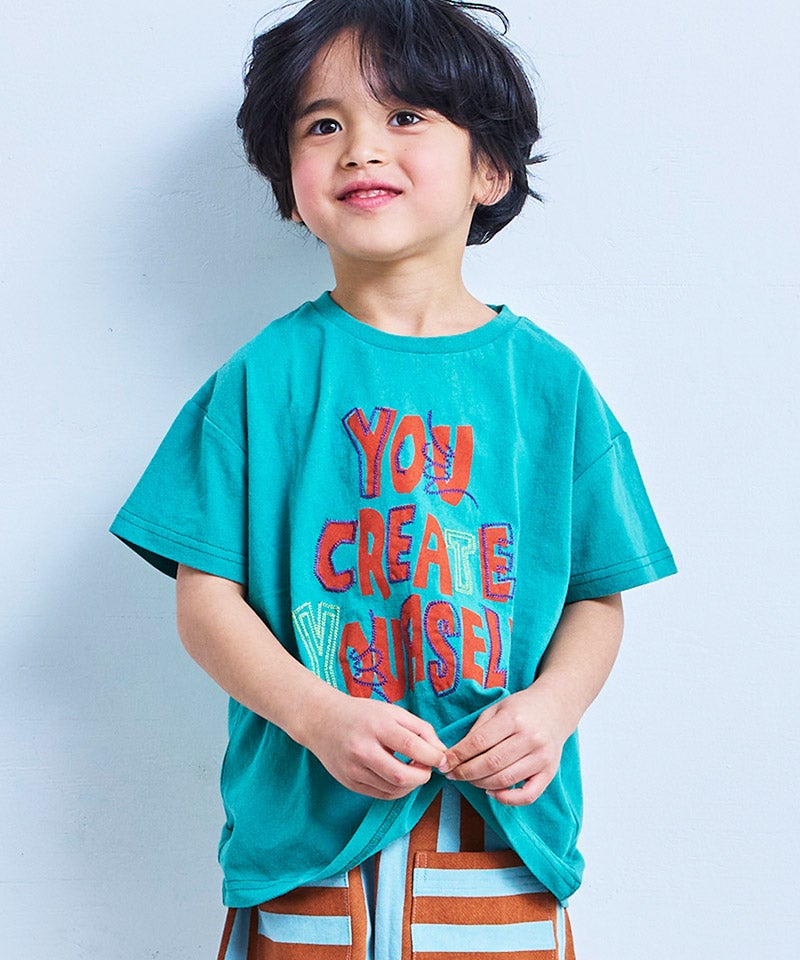 親子お揃い】ロゴ刺繍半袖Tシャツ ｜ トップス ｜ 子供服のセレクト