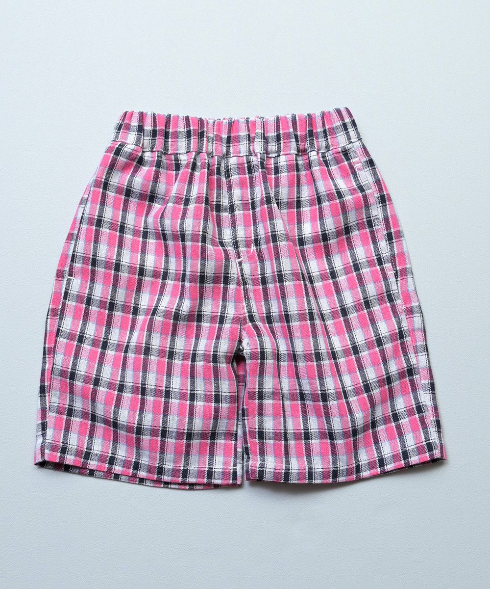 先染めチェックショートパンツ ｜ ボトムス ｜ 子供服のセレクト