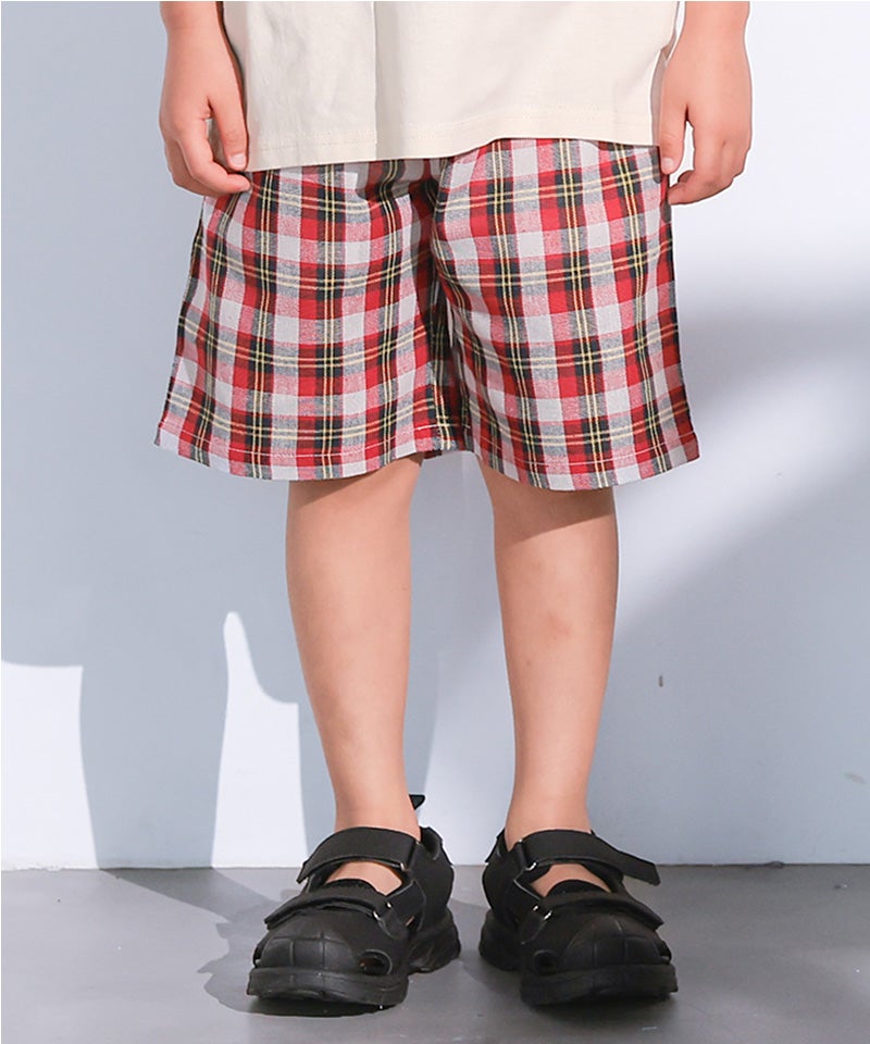 先染めチェックショートパンツ ｜ ボトムス ｜ 子供服のセレクト