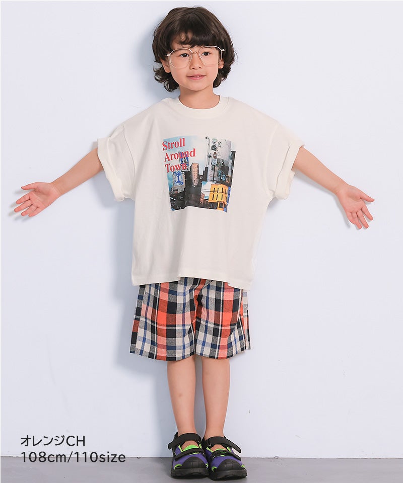 先染めチェックショートパンツ ｜ ボトムス ｜ 子供服のセレクト