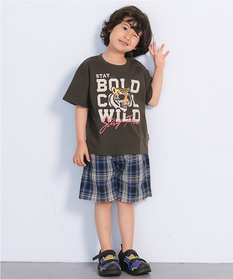 先染めチェックショートパンツ ｜ ボトムス ｜ 子供服のセレクト