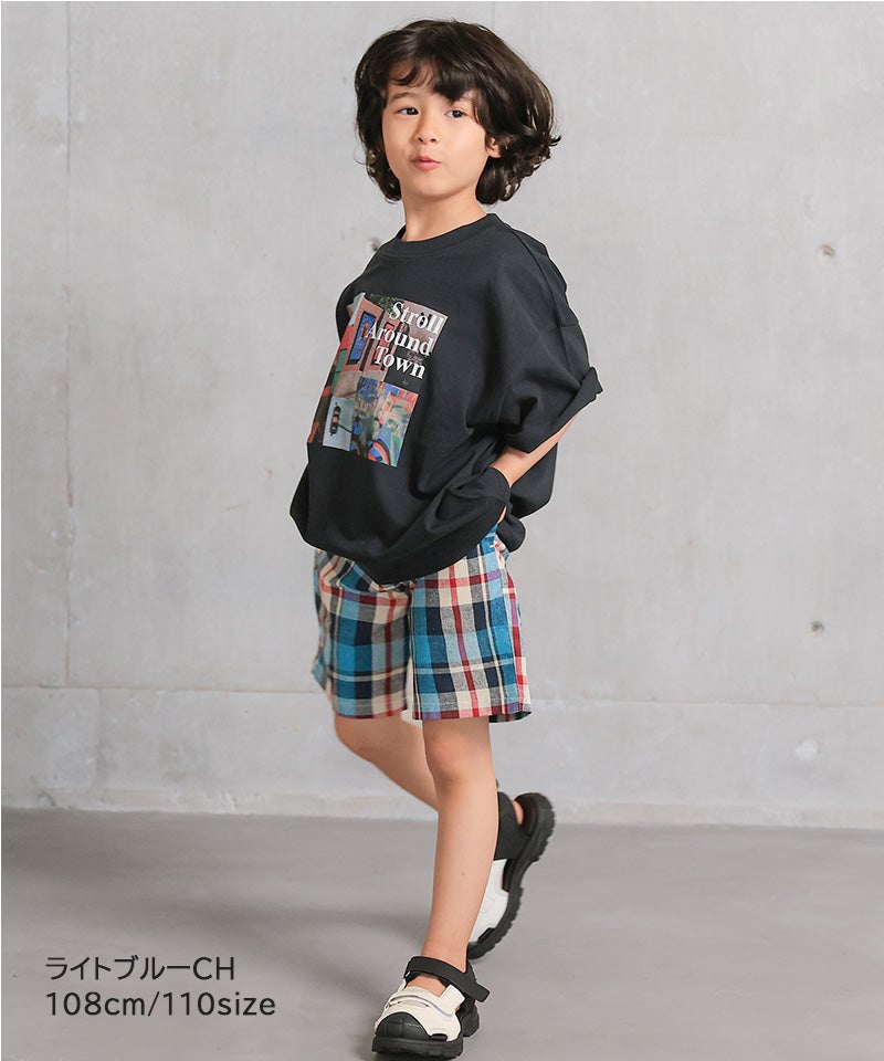 Kolorチェック ショートパンツ 先染めチェックショートパンツ ｜ ボトムス ｜ 子供服のセレクト