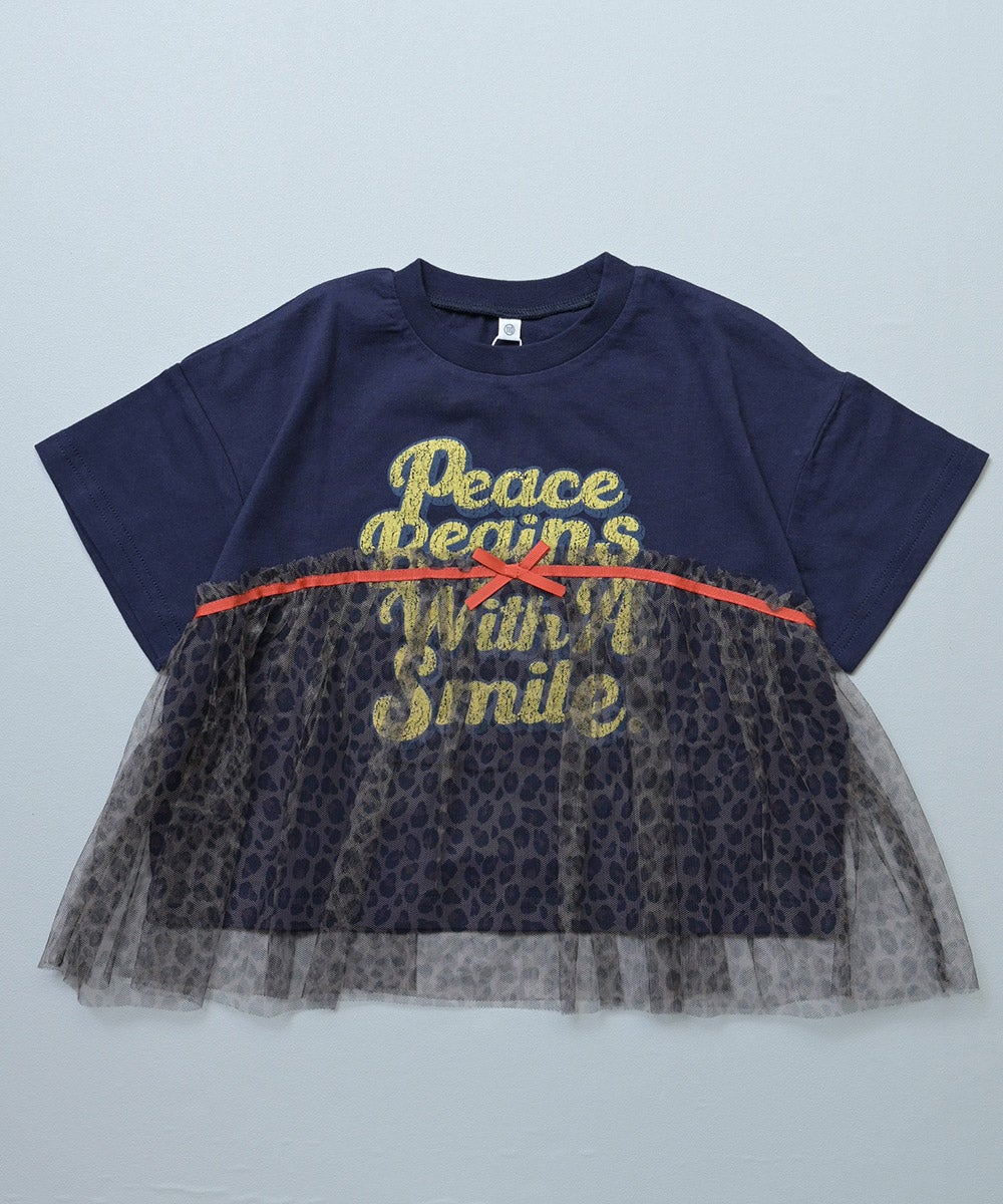 レオパードチュール半袖Tシャツ ｜ トップス ｜ 子供服のセレクト