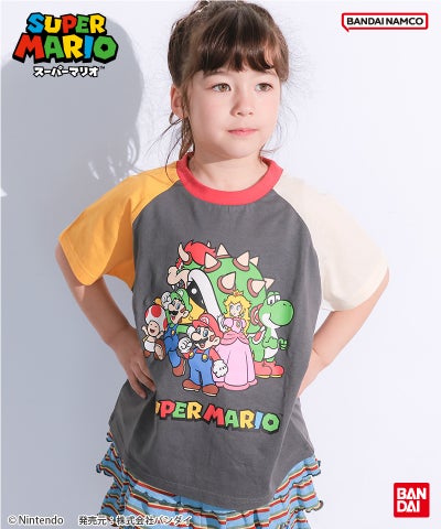 別注】SUPER MARIO マルチカラープリント半袖Tシャツ ｜ トップス 