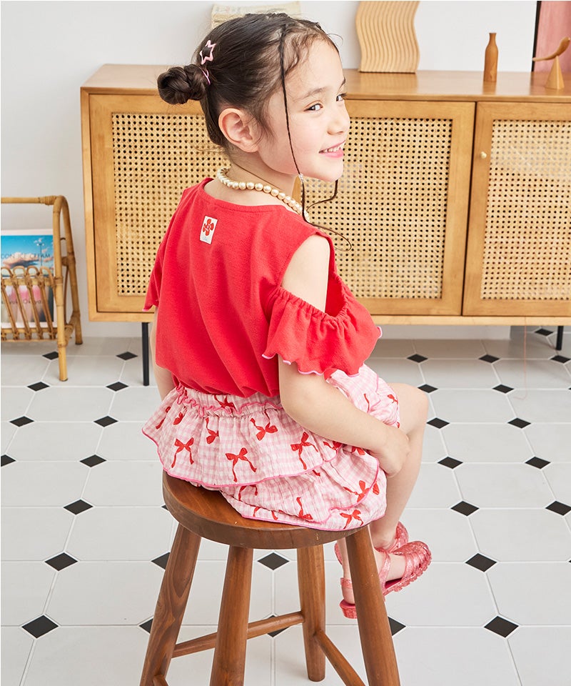 総柄サッカーフリルキュロットパンツ ｜ ボトムス ｜ 子供服のセレクト