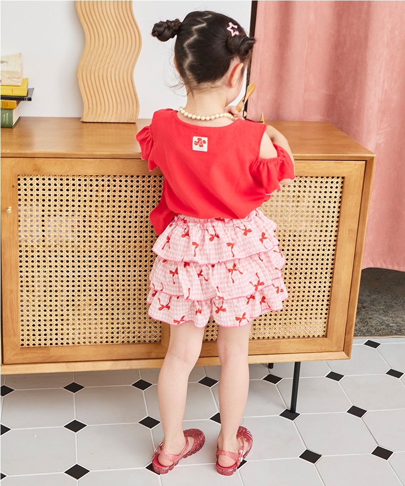 総柄サッカーフリルキュロットパンツ ｜ ボトムス ｜ 子供服のセレクト