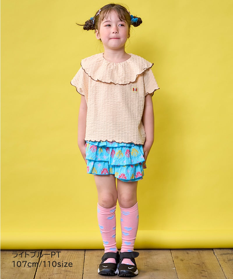 COMME des GARÇONS 数字総柄 キュロットスカート パンツ 総柄サッカーフリルキュロットパンツ ｜ ボトムス ｜ 子供服のセレクト