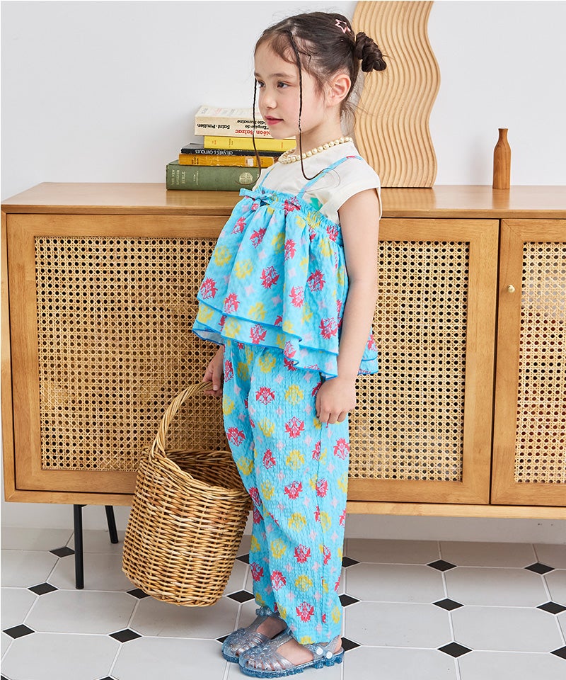 ♡‼︎子供服まとめ売り99点　80〜150サイズ(^-^) 総柄サッカー9分丈パンツ ｜ ボトムス ｜ 子供服のセレクトショップ