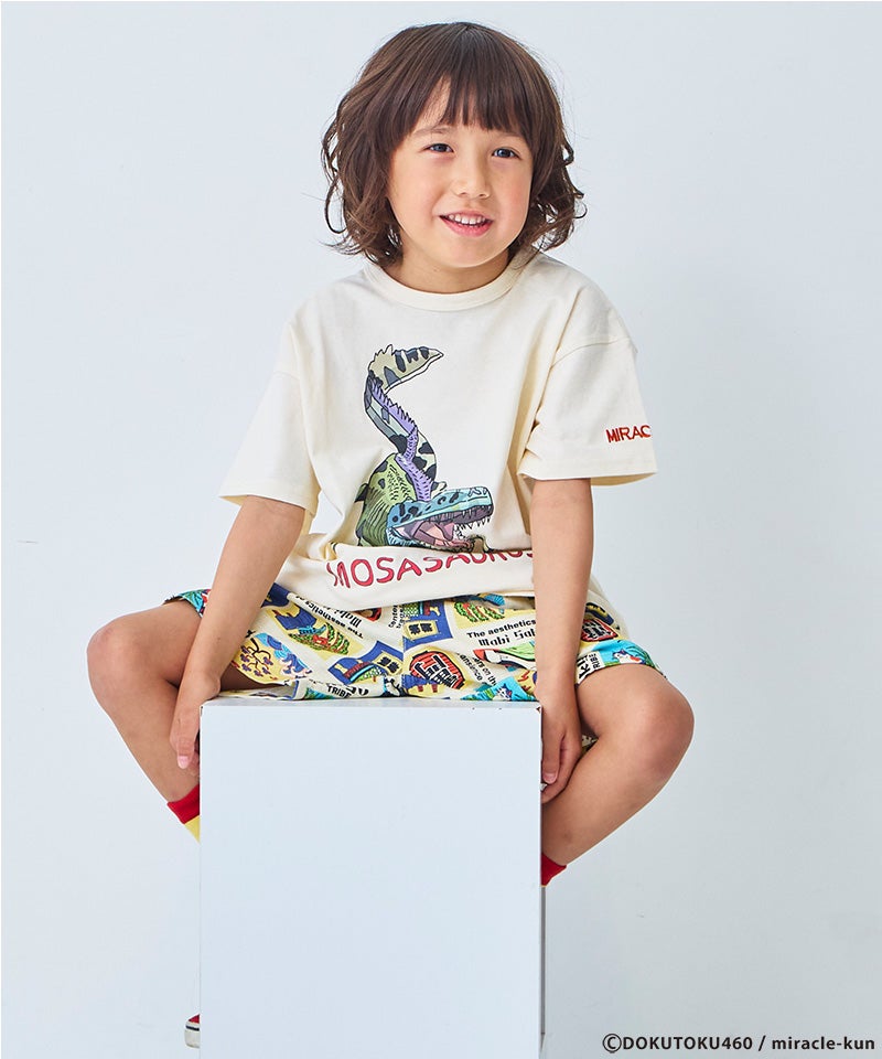 【激レアコレクション】 Y3 即完売 Tシャツ 入手困難品 マルチカラー 別注】Miracle-kun ミラクルザウルスプリント半袖Tシャツ ｜ トップス