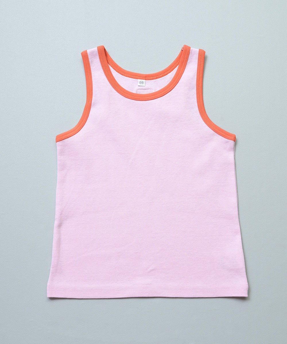 【人気】タンクトップ ベビーピンク Lサイズ 親子お揃い】無地スパンフライスタンクトップ ｜ トップス ｜ 子供服の